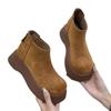 Botines Chelsea Forrados de Forro Polar de Moda 2025 Nuevo Otoño e Invierno de Ante con Suela Gruesa y Plataforma de Punta Ancha Botas Martin para Mujer