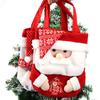 Bolsa de regalo navideña con dibujos animados, bolsa creativa de Nochebuena con forma de manzana, bolsa de regalo para dulces, bolsa grande con diseño de alce y muñeco de nieve.