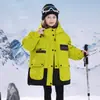 Jaqueta Quente de Algodão com Penas para Meninos e Meninas, Casaco com Capuz Colorido para o Inverno, Novo Modelo para Outono e Inverno 2026