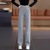 Pantalones de Chándal Acampanados Micro con Cordón para Mujer Primavera Otoño 2026 Cintura Alta Panel Lateral Caída Sueltos Casuales de Longitud Completa Deportivos