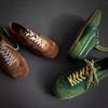 Zapatos Forrest Gump de cuero con aumento de altura interior, nueva primavera 2025, zapatillas casuales combinables, retro, con cordones, rojos, zapatillas de entrenamiento alemanas para mujer