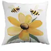Funda de Almohada Amarilla Abeja Flor Cómoda de Primavera Amazon Transfronterizo para Oficina Dormitorio Sofá