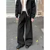 Pantalones plisados de marca de moda transfronteriza, corte limpio, pantalones casuales rectos para hombre de primavera y otoño
