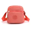 Bolsa Transversal Pequena de Tecido de Nylon Bolsa de Ombro de Lona Impermeável Bolsa Transversal Simples Leve Bolsa Mini de Tecido Oxford Multicamada Coreana