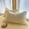 Fundas de almohada de hilo doble capa de algodón puro 2025 nuevas, un par de 48Cmx74Cm algodón fundas interiores para niños