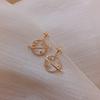 Nuevos Pendientes de Tendencia de Aguja de Plata S925 de Estrella y Luna Pendientes Elegantes de Moda Europea y Americana Pendientes Creativos Simples Exagerados