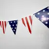 Bandeirinha Dia da Independência Bandeira Americana Bandeirinha Vermelha e Azul Festa de Aniversário Montagem de Cena de Feriado Bandeira de Puxar