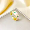 Anillo Ladrillo de Diseño Nicho de Alta Gama Lujo Accesible para Mujer Moda Europea y Americana Creativo Zirconia Chapado en Oro Anillo Abierto Ajustable