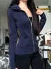 Chaqueta de otoño temprano para mujer 2026 nueva sudadera con capucha ajustada, cárdigan fino casual con cremallera, parte superior, atuendo estilo coreano