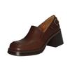 Zapatos de una sola capa para mujer primavera y otoño retro hebilla de cinturón dedo gordo boca profunda suela gruesa tacón grueso punta redonda tacones altos