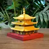 Modelo autêntico da Torre Yueliang feito de metal, uma lembrança genuína de Yueyang, Hunan, perfeito para turismo e como presente de uma loja de artigos culturais e criativos