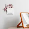 VA-KG004 flor romántica hoja dormitorio sala de estar enchufe interruptor de luz pegatina decorativa de pared autoadhesiva venta al por mayor comercio exterior