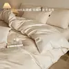 100% Algodão Luxo Leve Jacquard de Alta Qualidade Classe A Roupa de Cama Conjunto de Quatro Peças Algodão Puro Novo Estilo Capa de Edredom Lençol de Cama Universal para Todas as Estações