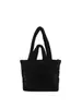 Bolsa de Plumas Tendência Transfronteiriça para Mulheres, Bolsa Tote de Grande Capacidade, Bolsa de Algodão Estilo Coreano Simples, Bolsa de Mão com Alça de Ombro com Quadrados Nove