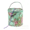 Almacenamiento para hilo de punto de cruz, bolsa de cubo estampada, bolsa de almacenamiento para herramientas de ganchillo, almacenamiento de hilo al por mayor del fabricante