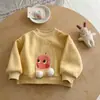 Sudadera Gruesa de Dibujos Animados para Niñas 2026 Otoño/Invierno Nuevo Estilo Infantil Casual con Forro Polar de Dibujos Animados Elegante