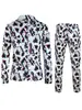 Comercio Exterior Transfronterizo Nuevo Traje Casual Estampado para Hombre Traje Individual Traje de Navidad Halloween Ropa Formal para Banquetes Talla Europea