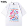 Camiseta de Manga Corta Amazon para Hombre Verano Ins Marca de Moda Pareja Suelta Estampada Manga Corta Moda Algodón Top para Comercio Exterior