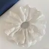 Scrunchie de Renda Vazada Multicamadas Cor Sólida Estilo Coreano Versátil Feminino High-End Prendedor de Coque Flor de Cabelo Elástica