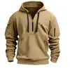 Sudadera con capucha para hombre de primavera y otoño transfronteriza, con cremallera, multibolsillos, tipo jersey, chaqueta deportiva casual para hombre