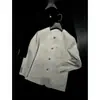Otoño 2025 Nueva Chaqueta de Moda Versátil de Diseño Nicho de Gama Alta sin Cuello Estilo Chanel para Hombre