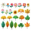 Adesivos de Tecido Bordados de Flores Pequenas Exquisitas Cortados à Mão Folhas Logo Bordado de Computador Decoração de Saia Mochila Selo de Girassol