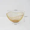 Cesta de Frutas de Hierro Forjado Plato de Frutas Europeo Cesta de Almacenamiento de Frutas para Sala de Estar Cesta para Frutas Secas, Dulces y Snacks Heterosexual Salida de Fábrica