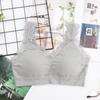 Camisola interior de nuevo estilo sin aros de acero, con escote en V de encaje, espalda hermosa, top de tubo con tirantes finos, ropa interior ligera antideslizamiento.