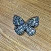 Grampo de cabelo borboleta com strass doce para cabelo da testa, franja lateral, adorno de cabeça, grampo superior elegante, BB clip para franja, grampo de cabelo, adorno de cabeça