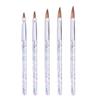 Caneta Esculpidora para Fototerapia de Unhas Pacote com 5 Caneta Esfumadora Conjunto de Pincéis Cristal Gradiente Salão de Unhas Especial Caneta para Nail Art