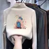 Camada base para meninas, camiseta de fleece com gola alta parcial para crianças, outono e inverno, peça íntima quente versátil, blusa de manga comprida para crianças mais velhas