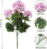 Flor de begonia artificial de imitación de viento, muy vendida en Amazon, flor falsa para bodas, hogar, sala de estar, geranio, flor de seda, flor artificial transfronteriza.