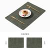 Fábrica Direct Supply Cloth Pattern Leather Placemat Home Hotel Western Placemat Tapete de mesa quadrado de dupla face Tapete impermeável à prova de óleo Tapete de isolamento térmico