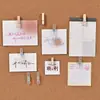 Clip de Madera Doble Uso Chincheta Gancho Decorativo con Clavos Clip Tablero de Corcho Estudiante Fijo Pared de Fotos Mensaje Tablero de Fieltro