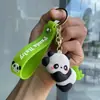 Llavero de Panda de Bambú de Dibujos Animados Muñeco de Plástico Suave Colgante para Mochila Escolar Llavero de Coche Muñeco Atrapador Pequeño Regalo Venta al por Mayor