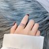 Diamante Indicador Open Ring Moda Distinto Anel de camada dupla Trendy All-match Tail Ring ins Prime Ring Zircon Ring