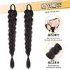 Simulación de cola de caballo con trenza falsa, natural, juguetona, Spice Girls, celebridad de Internet, moda, cola de caballo doble alta, trenza de boxeo