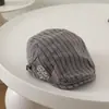 Gorra de moda para niña de color oscuro, boina infantil de tendencia para comercio exterior, sombrero de sol para bebé a rayas personalizado estilo europeo y americano