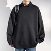 Sudadera de punto texturizado de cuello medio para hombre, moda primavera y otoño 2025, top interior neutro, jersey para hombre, camisa base