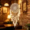 Apanhador de Sonhos Criativo de Crochê Europeu e Americano Pena Sino de Vento Pendurado Entrada de Casa Decoração de Interior Casamento Fundo Pingente Grande