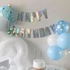 Guirlanda de Bandeirolas de Letras de Aniversário Prata Laser para Feliz Aniversário Infantil e Suprimentos para Festa de Adulto Triângulo