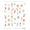 Xiaohongshu Bordado de Encaje Oso y Conejo Pegatinas para Uñas al por Mayor en Stock Adhesivo Impermeable Pegatinas Decorativas para Uñas DIY