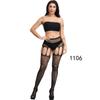 Lencería Sexy Encaje Transparente Liguero Medias de Red Negras Sexy Medias de Red Sin Quitar Ligas Antideslizantes Europeo y Americano