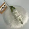 Buquê Artificial Violeta com Veludo, Jacinto, Delfínio, Arranjo de Flores para Corredor de Casamento, Decoração de Casa, Exportação