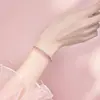Pulsera de Plata Pura 9999 con Diseño Tradicional de Flor de Cerezo Esmaltada, Pulsera de Estilo Abierto, Nuevo Estilo Chino para Mujeres Jóvenes