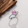 Pendientes Octagonales de Corte Rosa Milenio de Lujo Ligero de Moda, Colgante de Collar de Gama Alta, Anillo Ajustable Personalizado, Joyería para Mujer