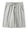 Shorts Deportivos Casuales Sueltos Nuevos de Verano de Moda 260g Algodón Puro Rizo Hombres Versátil Recto de Tres Puntos