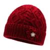 Bonés de inverno para meia-idade e idosos, moda casual, cor sólida, de malha, forrados com lã, quentes, em estoque