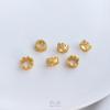 Cor Dourada Fosca 18K Preservação de Cor Fio de Cobre Toray Dupla Face Contas Trevo de Quatro Folhas Contas de Coroa de Telhado Espaçador Acessórios de Contas DIY