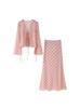 AliExpress Transfronteiriço Nova Exportação de Roupas Femininas Atacado Conjunto de Camisa de Tule Estampada + Saia Longa Estampada
